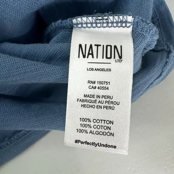 Nation LTD Top Womens Medium Carolina Blue‎ Dale Renaissance Puff Sleeve NWT - Picture 5 of 10